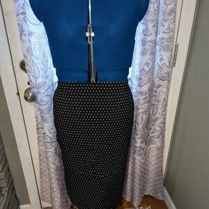 Black and White Polka Dot Skirt